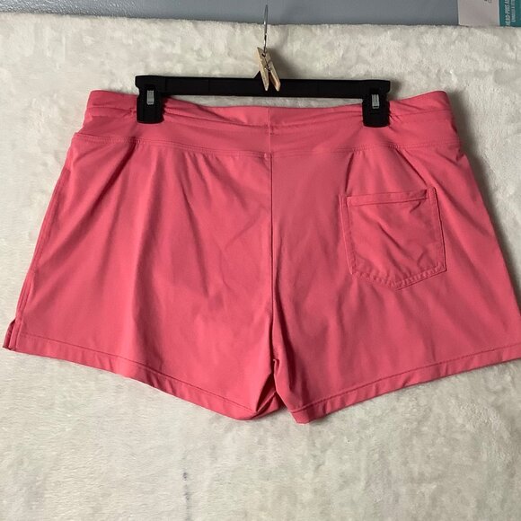 Athleta Womens Coral Athletic Shorts Large Nylon/Spandex Blend Drawstring Liner - Picture 5 of 8